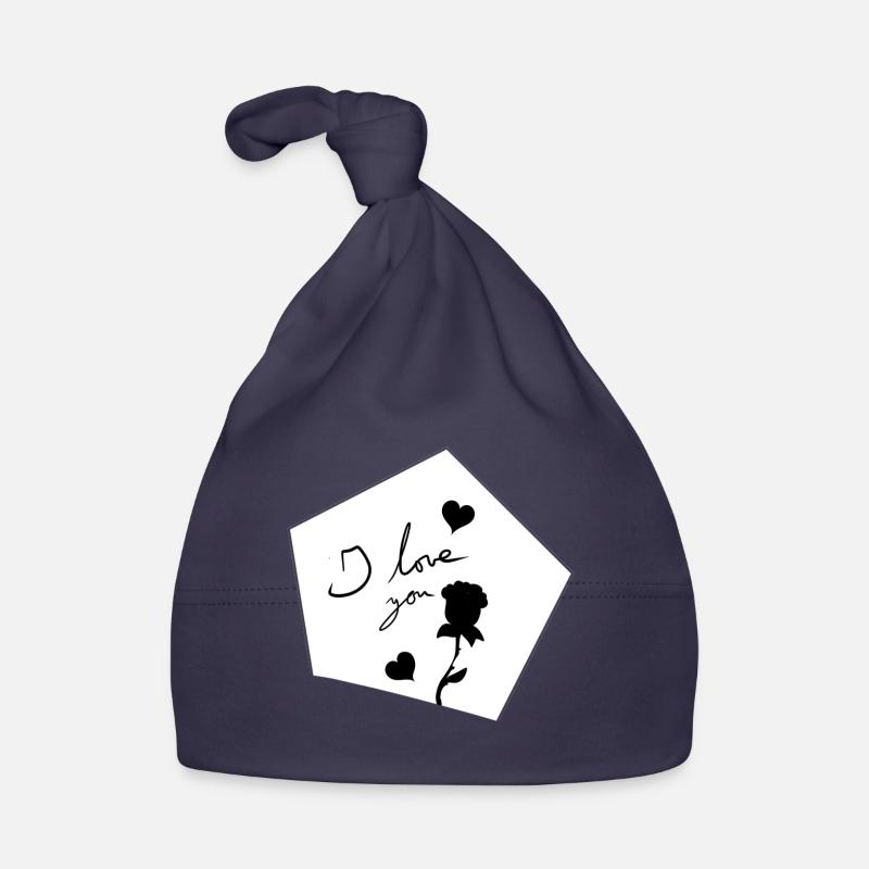ich liebe dich symbol form blume Baby Bio-Mütze