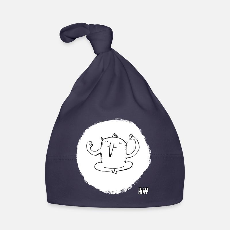 Ommmm noir - Bonnet bio Bébé - marine