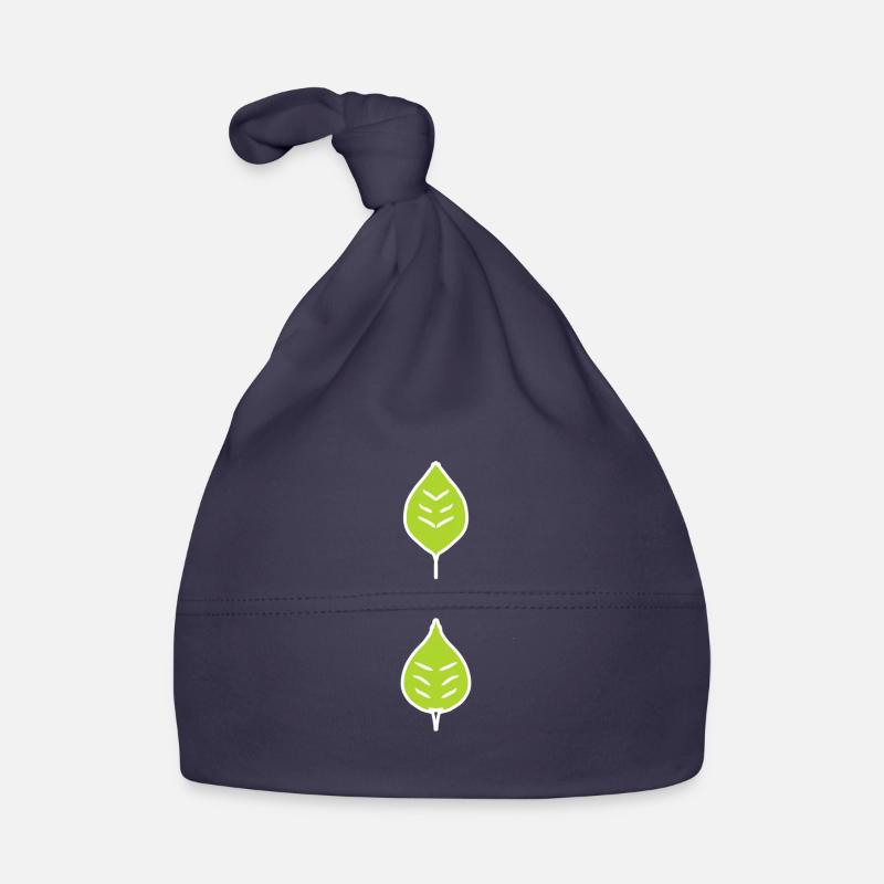 deux feuilles vert feuille naturel Bonnet bio Bébé