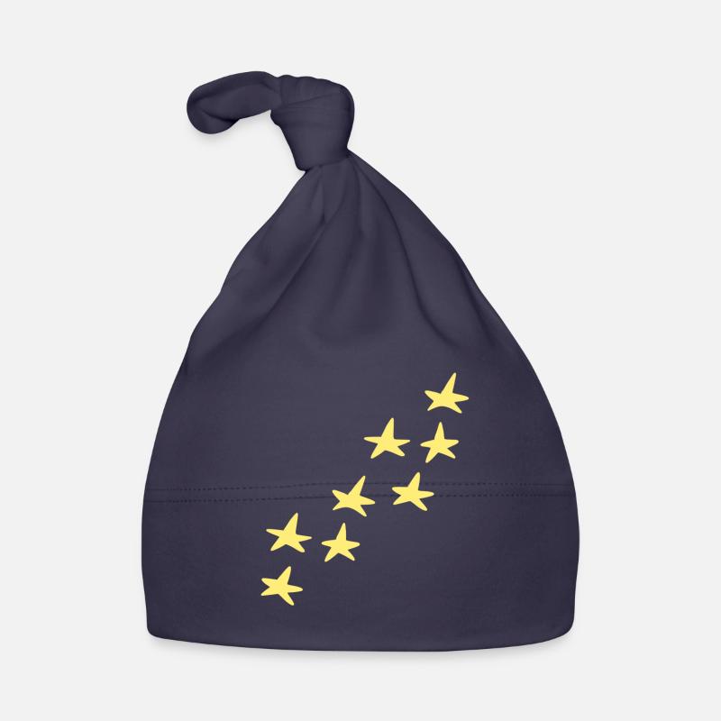 Star Pattern Yellow Star Symbol Shape Organic Baby Cap
