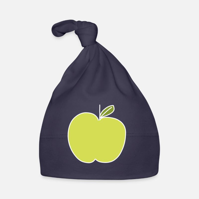 Pomme Aliment Symbole Forme Vert Bonnet bio Bébé