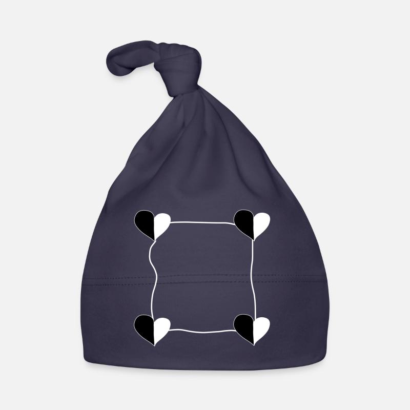 Cadre à quatre cœurs Bonnet bio Bébé