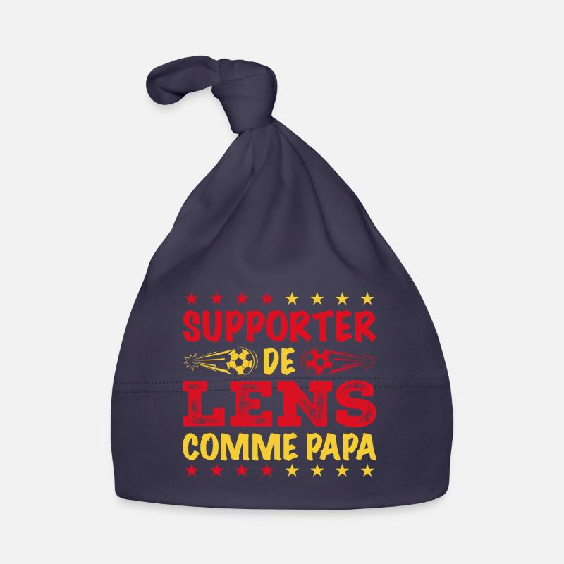 Je Suis Un Supporter De Lens Parfait - Bonnet bio Bébé - marine