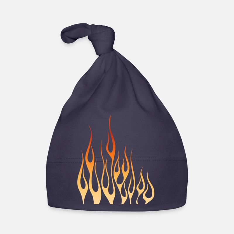 flame flame fire Organic Baby Cap