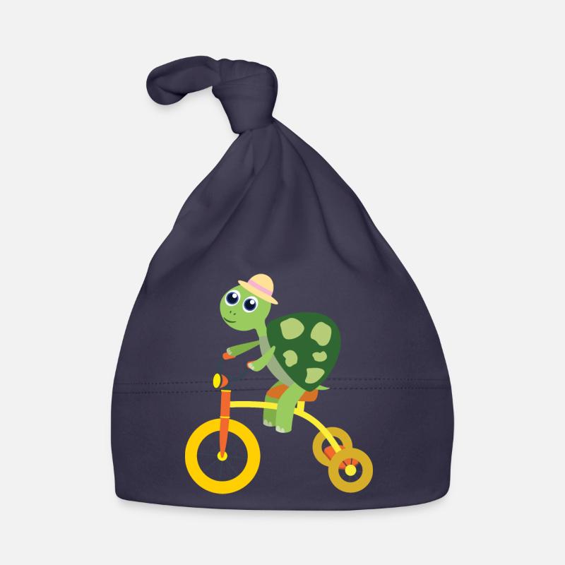 Turtle on tricycle Organic Baby Cap