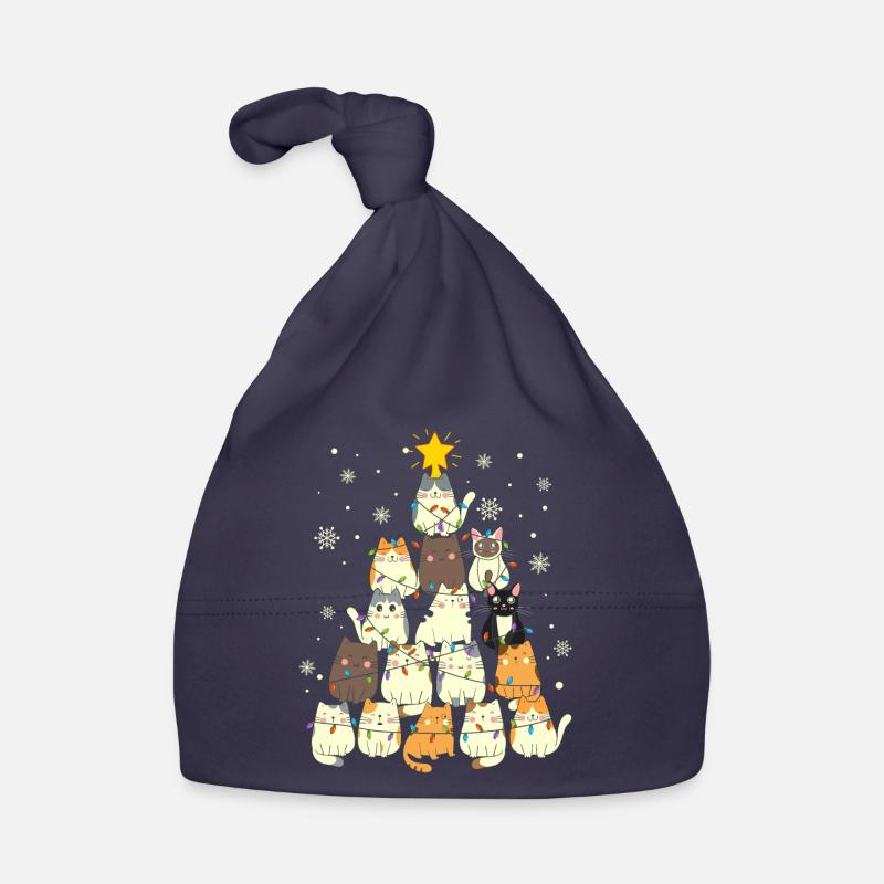 Mignon Chats Arbre de Noël Drôle Bonnet bio Bébé