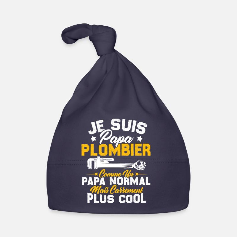 Papa plombier comme un papa normal mais plus cool Bonnet bio Bébé