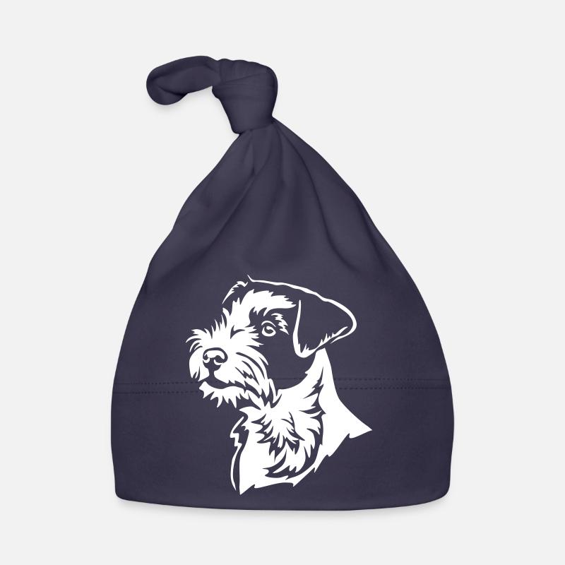 Parson Russell Terrier Head « Black Edition » Bonnet bio Bébé