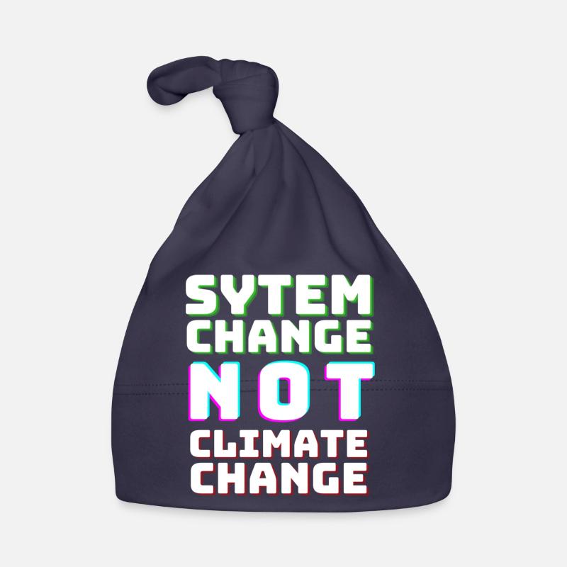 System Change not Climate Change Baby Bio-Mütze