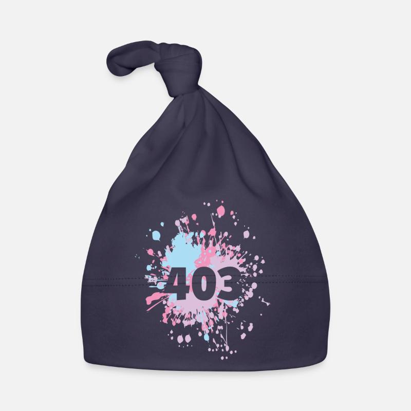 Status Mood Restful 403 Forbidden Color Splash Organic Baby Cap