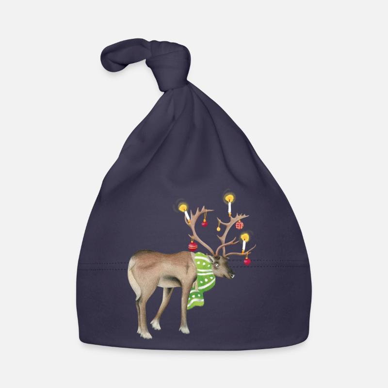 Renne - Bonnet bio Bébé - marine