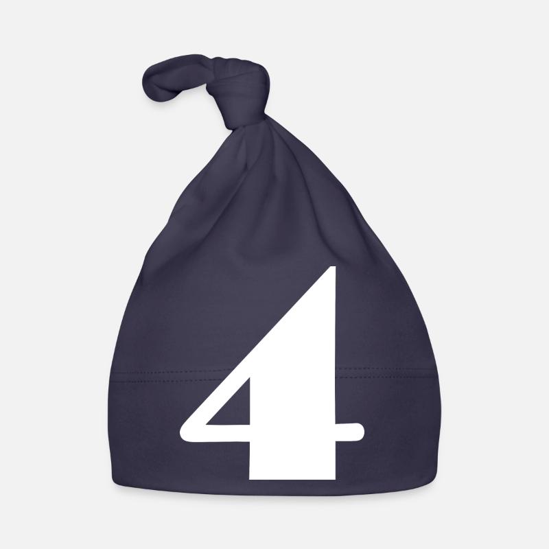 4,4 ANS,4e ANNIVERSAIRE,ANNIVERSAIRE 4 ANS - Bonnet bio Bébé - marine