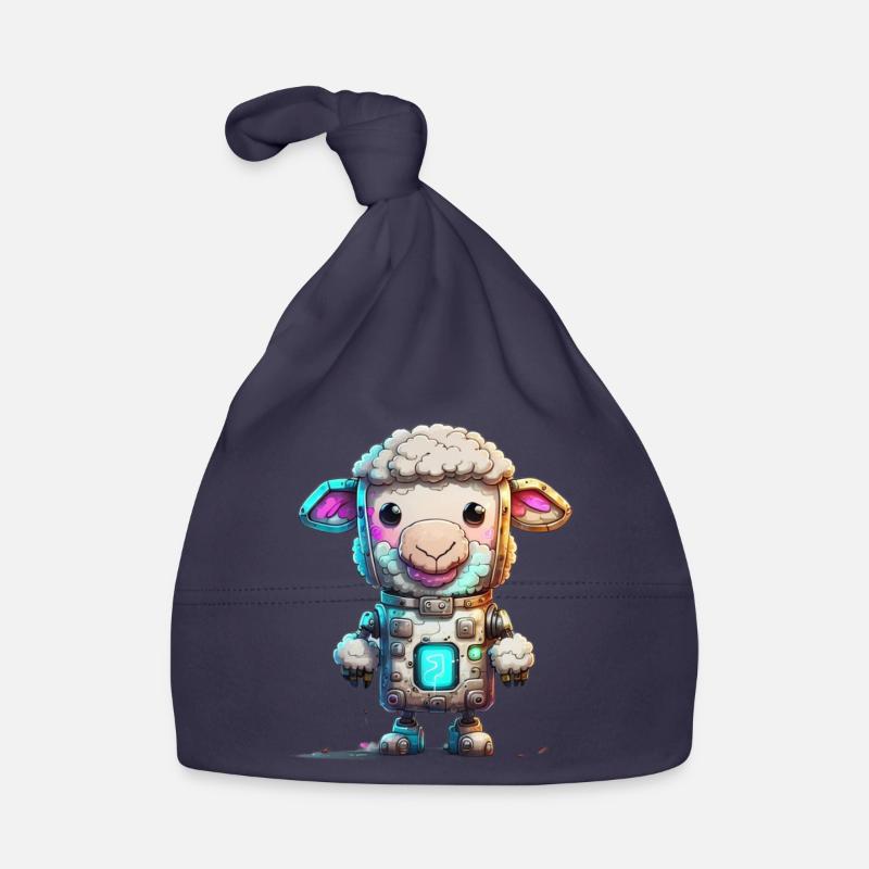 Robot Sheep Organic Baby Cap
