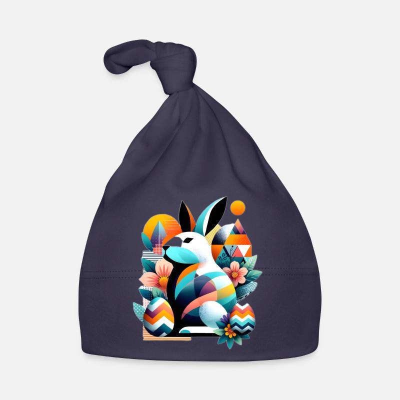 Modern Easter Graphics - Organic Baby Cap - navy