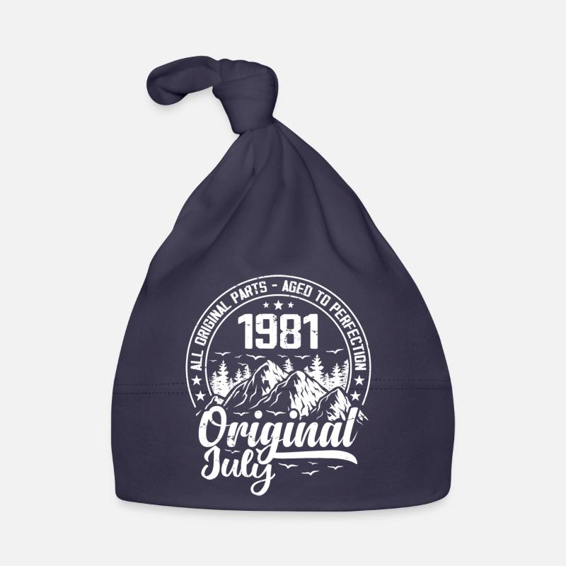 July 1981 Original:43 Years Birthday Gift Organic Baby Cap