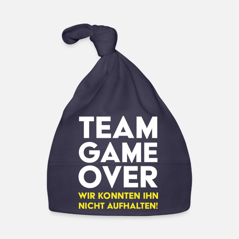 Bräutigam Support JGA Team Game Over Baby Bio-Mütze