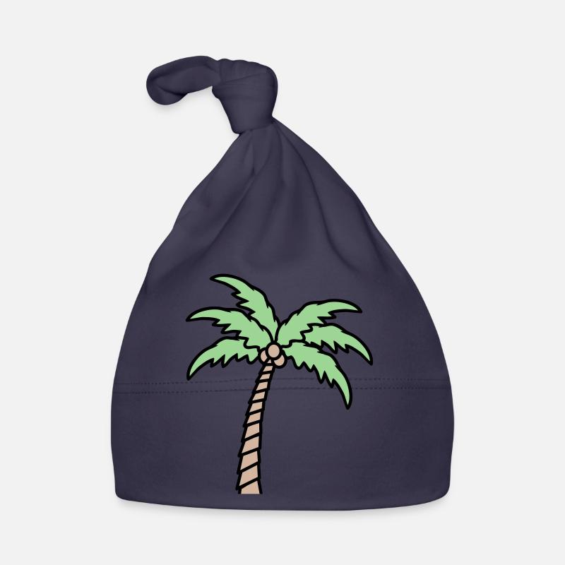 Palm Tree Island Tree Plage Vacances Noix de Mer Cool Bonnet bio Bébé