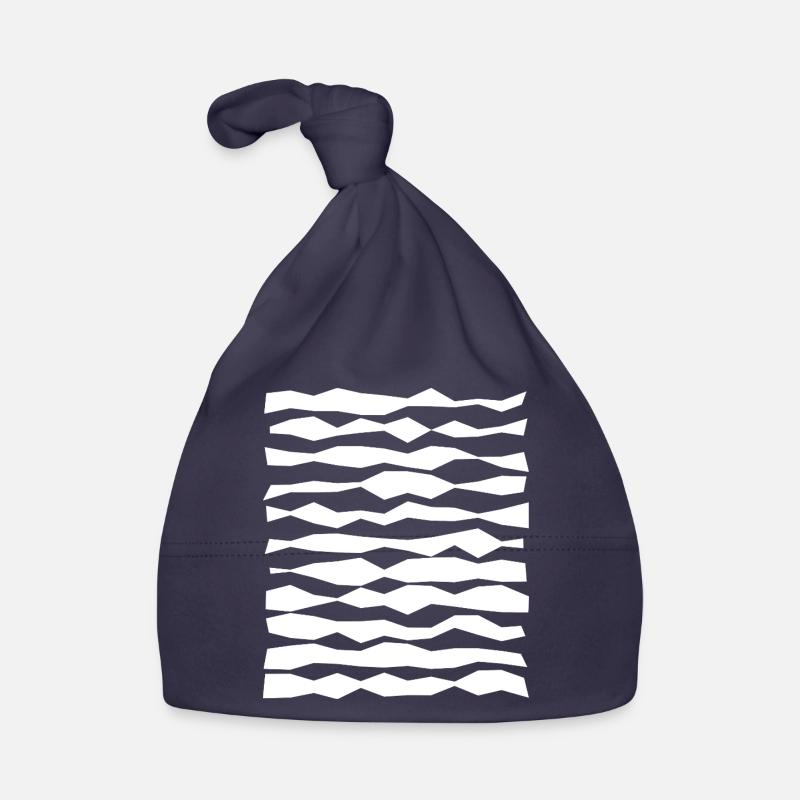 Rayures monochromes en zigzag Bonnet bio Bébé