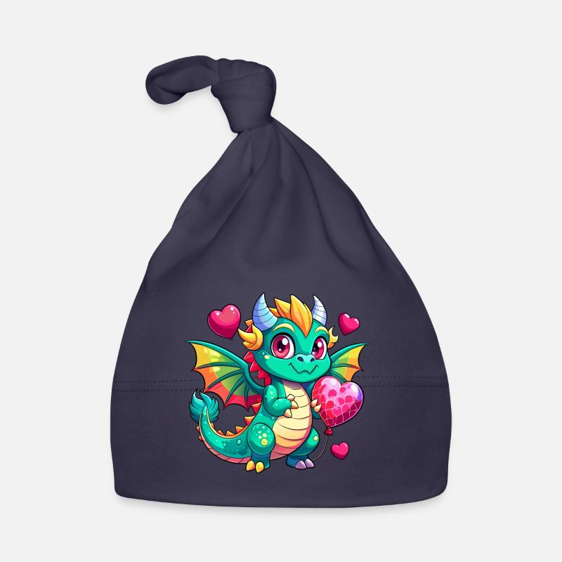Dragon coloré Bonnet bio Bébé