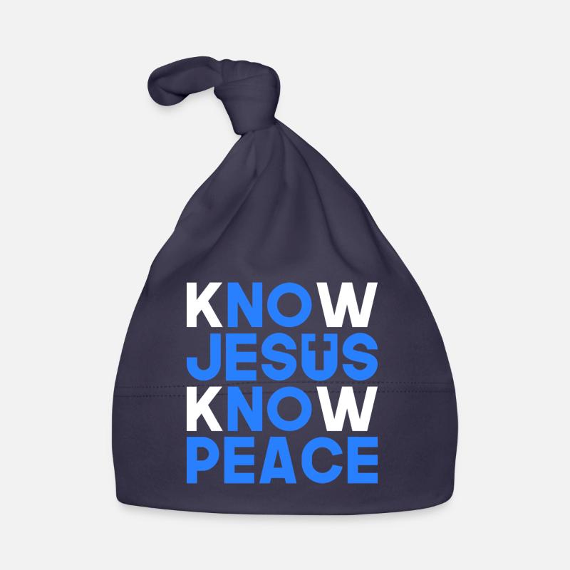 Know Jesus know peace Christian gift Organic Baby Cap