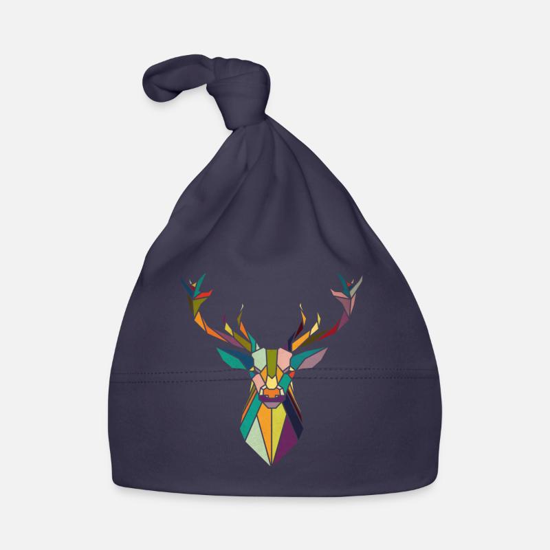 cerf - Bonnet bio Bébé - marine