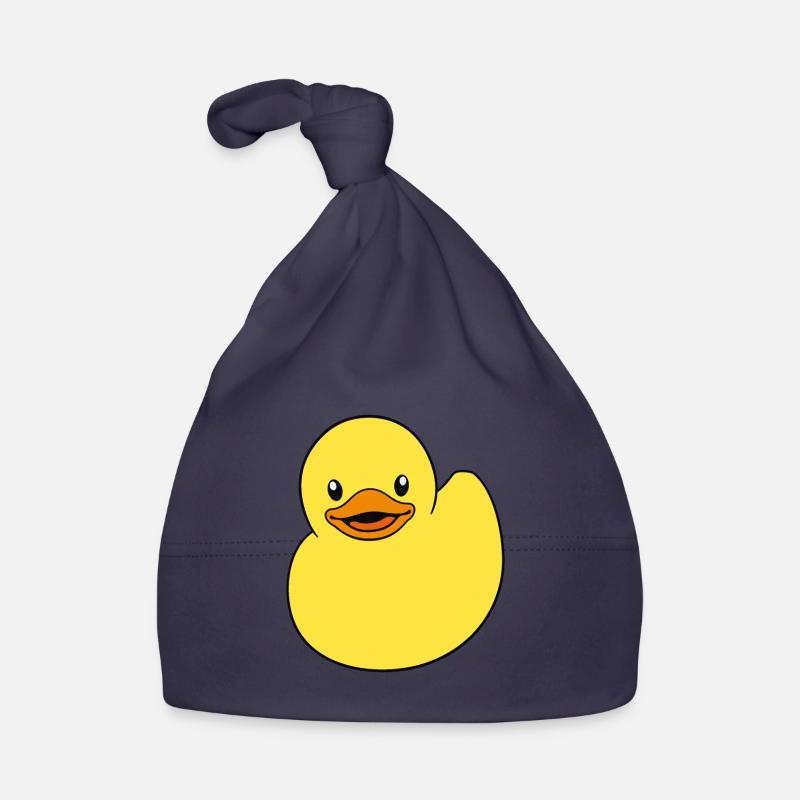 Squeaky duck, a rubber duck, rubber duck, duck - Organic Baby Cap - navy