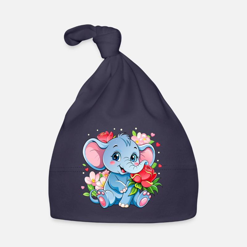Fleur aimant bébé éléphant Bonnet bio Bébé