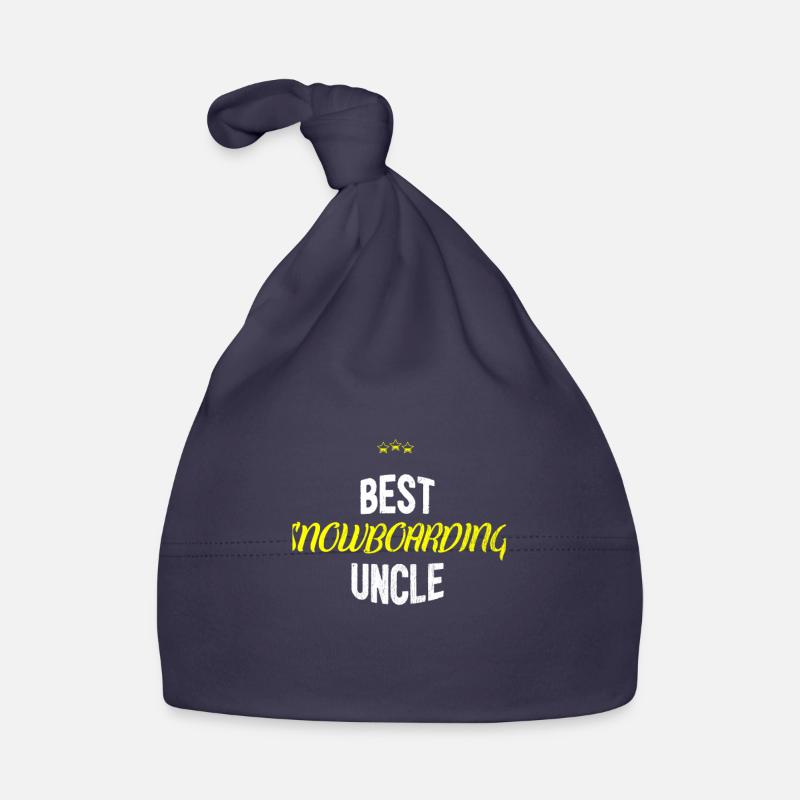 Distressed - BEST UNCLE SNOWBOARD Bonnet bio Bébé