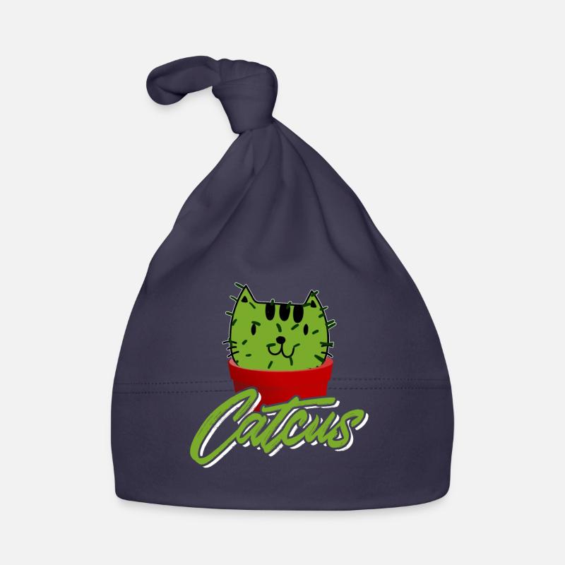Catcus drôle Cactus Cat Pun shirt - Bonnet bio Bébé - marine