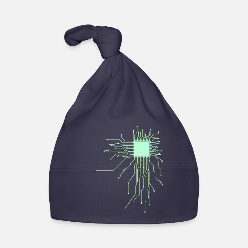 platine Core cpu Computer Nerd pc geek cyborg Herz Baby Bio-Mütze