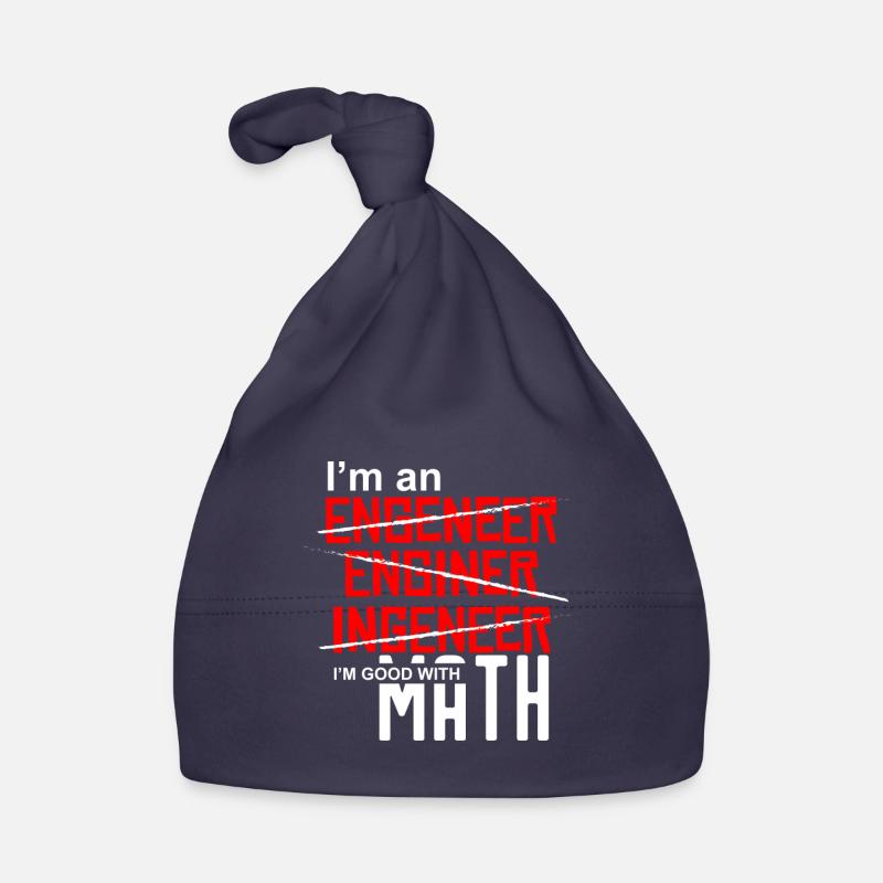 I'm an engineer - I'm good with math - Organic Baby Cap - navy