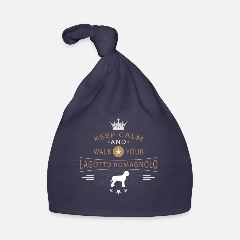 Wasserhund der Romagna Shirt - Baby Bio-Mütze - Navy