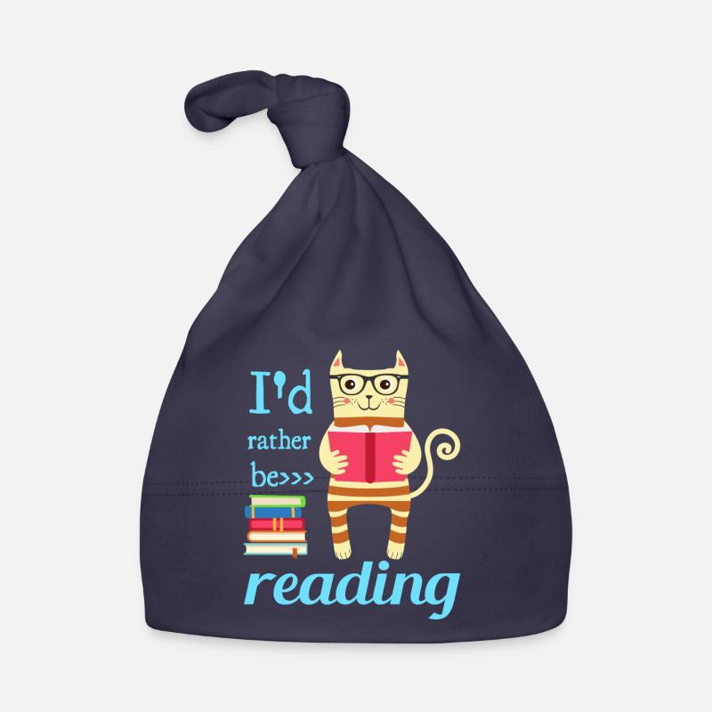 Je préfère lire - Bonnet bio Bébé - marine