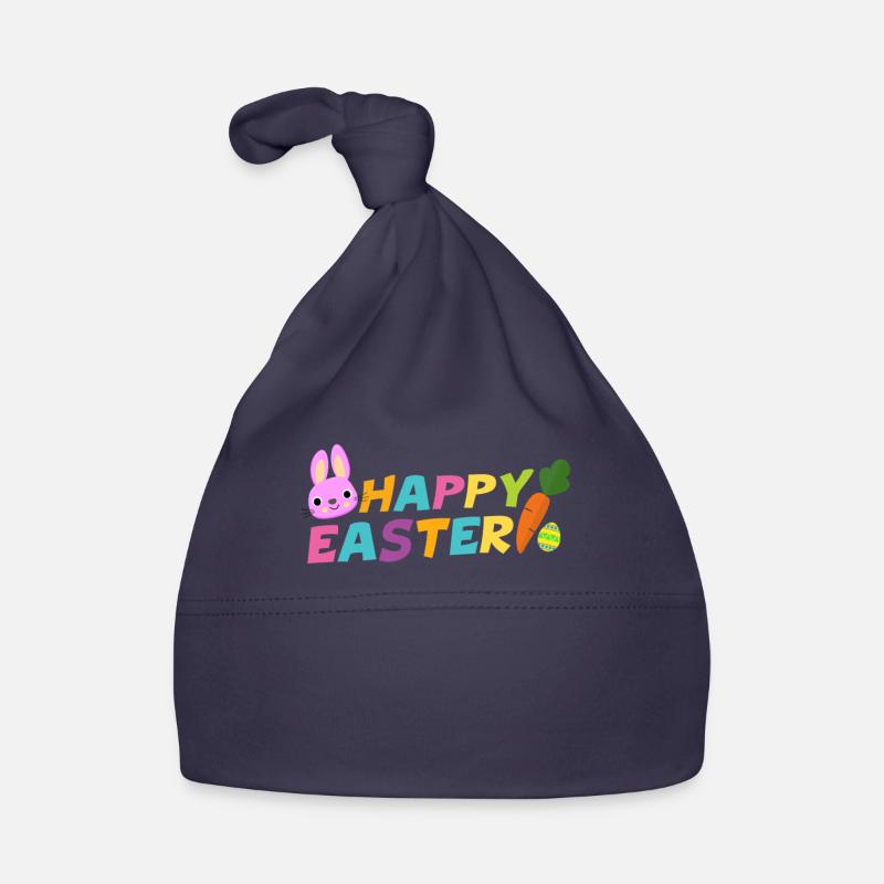 Joyeuses Pâques avec oeuf carotte et lapin pascha Bonnet bio Bébé