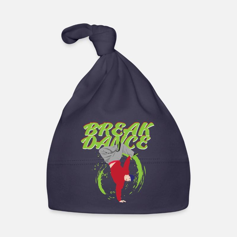 break dance - Bonnet bio Bébé - marine
