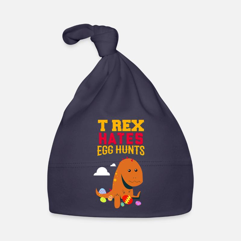 Funny Dinosaur Hates Easter Eggs Gift Organic Baby Cap