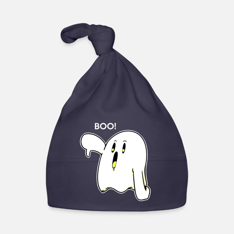 BOO - Ghost - Ghost - Spooky - Gift Organic Baby Cap