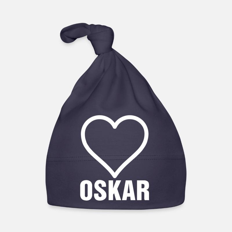 Oskar heart cool gift Organic Baby Cap