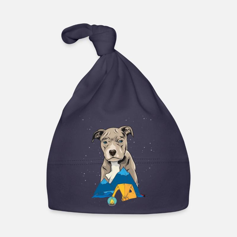 Pit Bull Terrier Pitbull Camping Camping Gift Organic Baby Cap