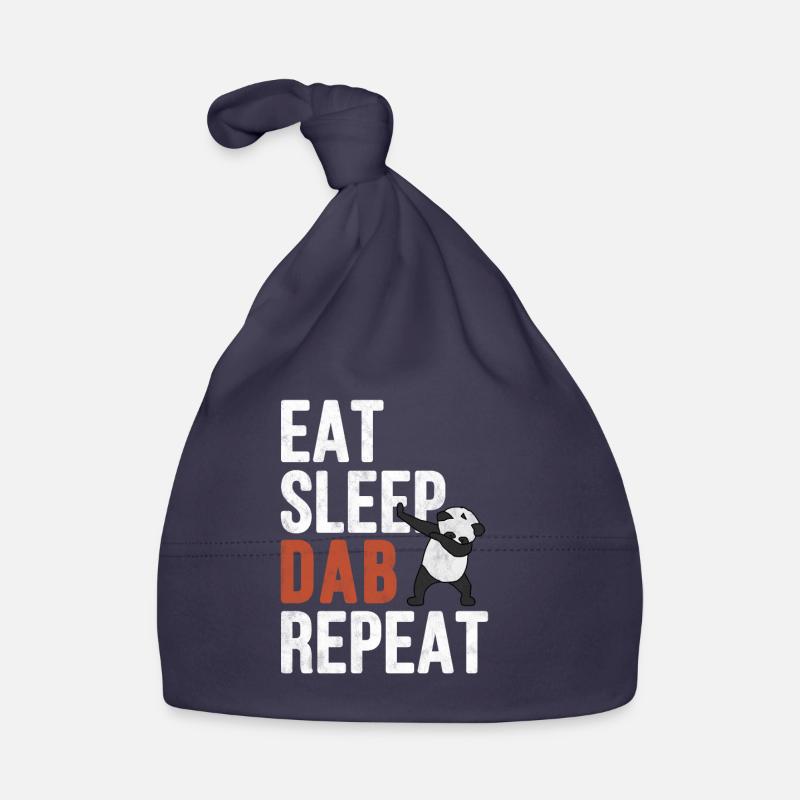 Manger sommeil tamponner cadeau répéter - Bonnet bio Bébé - marine