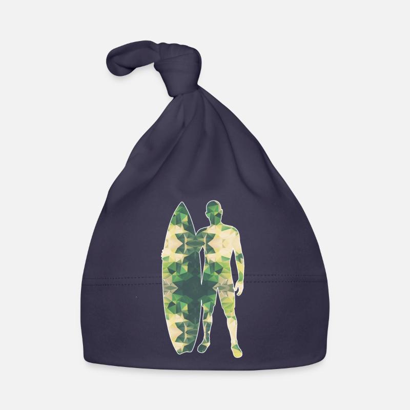 Polygone surfeur vert Bonnet bio Bébé
