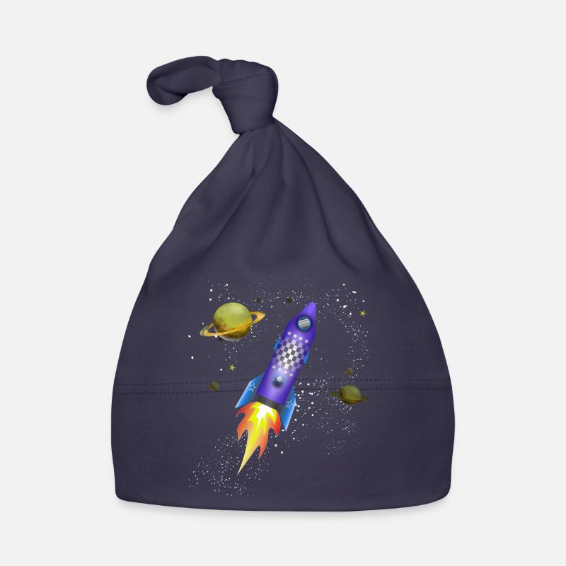 Fusée dans l'espace Bonnet bio Bébé