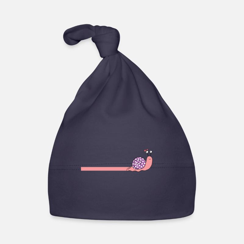escargot - Bonnet bio Bébé - marine