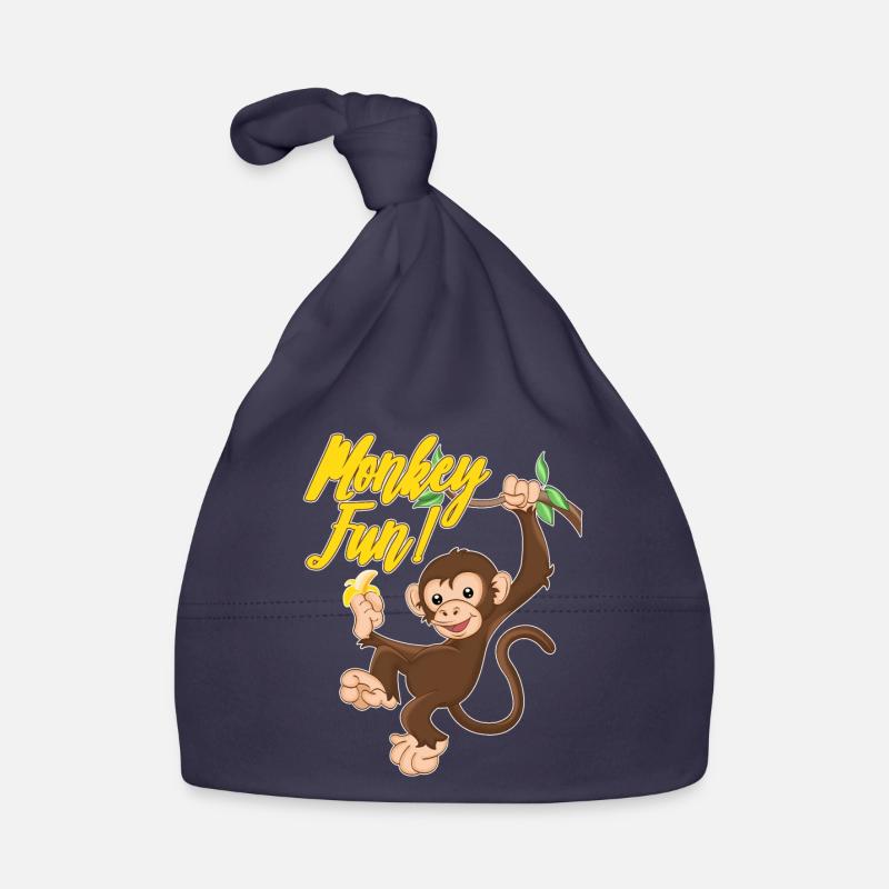 Singe Singe Amusant Singe Singe Bonnet bio Bébé