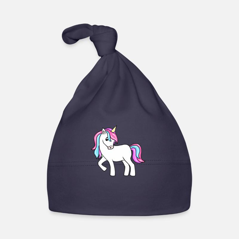 Licorne pastel à queue colorée Bonnet bio Bébé