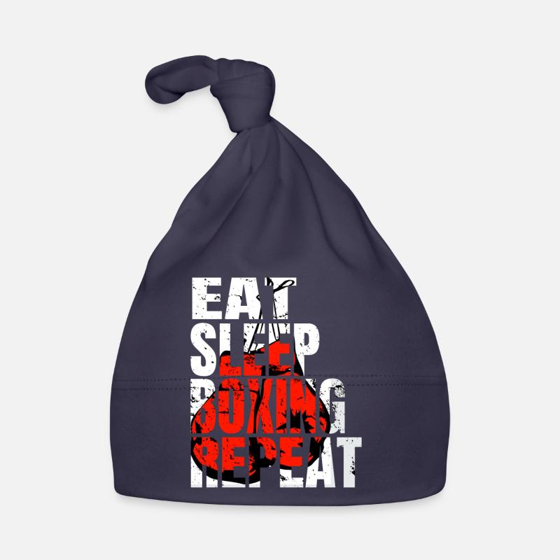 Boxe Boxe Combat Boxe Sparring Boxer Sport - Bonnet bio Bébé - marine