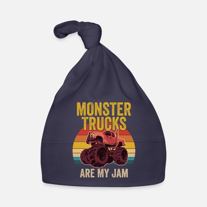 Monster Trucks - Monster Trucks Are My Jam - Bonnet bio Bébé - marine