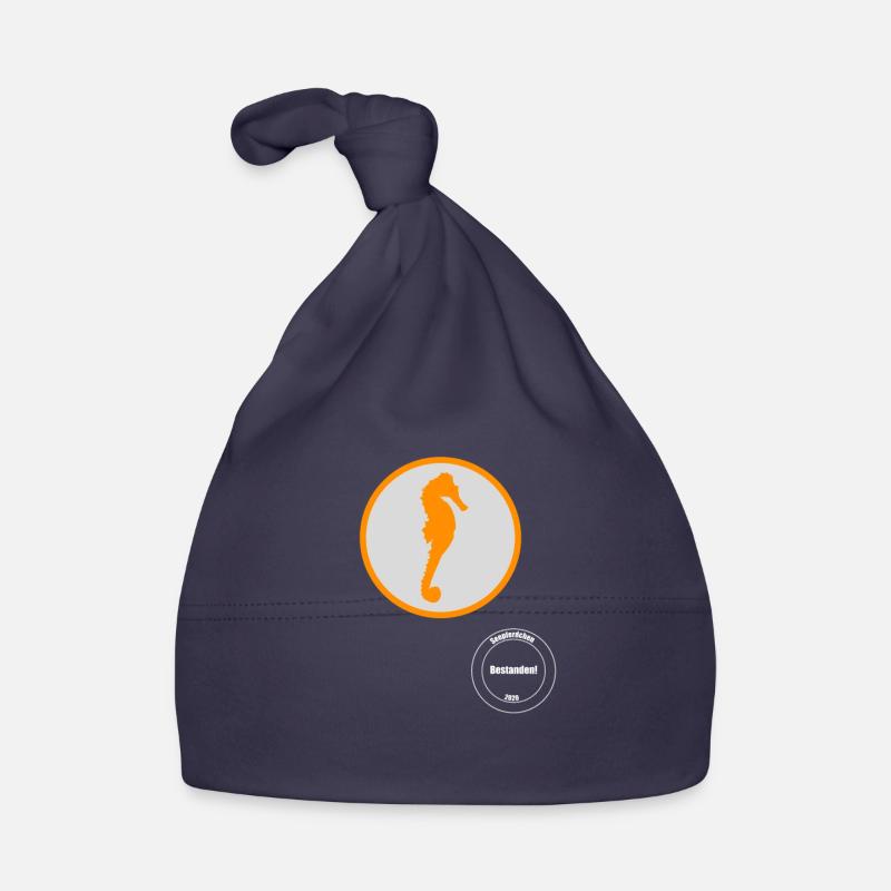Seepferdchen Abzeichen Meeresbewohner Schwimmen Baby Bio-Mütze