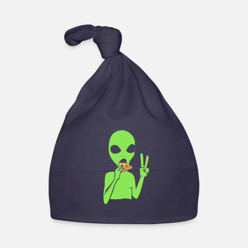 Alien Pizza Ufo Cadeau extraterrestre Bonnet bio Bébé