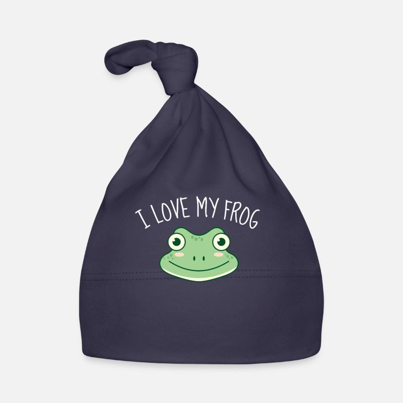 Frogs I love my frog toad gift Organic Baby Cap